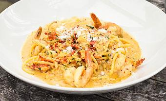 Product: Lobster Prawn Bucatini - Salty's on Alki in Alki Beach, West Seattle - Seattle, WA American Restaurants