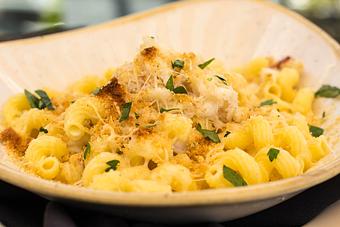 Product: Crab Mac and Cheese - Salty's on Alki in Alki Beach, West Seattle - Seattle, WA American Restaurants