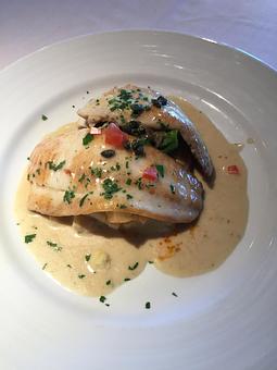 Product: Half Moon Bay Petrale Sole served Piccata style with garlic mashed potatoes and market vegetables - Seafood Peddler in Sausalito, CA American Restaurants