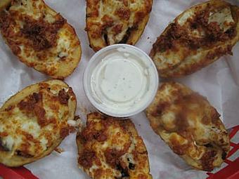 Product: BBQ Chicken Potato Skins - Shaver Lake Pizza in Village - Shaver Lake, CA American Restaurants