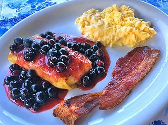 Product: Berry Blintz Platter - Skillets - Bonita Springs - Sunshine Plaza in Bonita Springs, FL American Restaurants