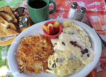 Product: Spinach Mushroom Omelet - Skillets - Bonita Springs - Sunshine Plaza in Bonita Springs, FL American Restaurants