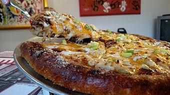 Product: Smoky BBQ Chicken - Skybar Gourmet Pizza in Eureka Springs Historic District - Eureka Springs, AR Pizza Restaurant