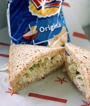 Product: Chicken Salad Sandwich - Snoopy's Hot Dogs in Raleigh, NC American Restaurants