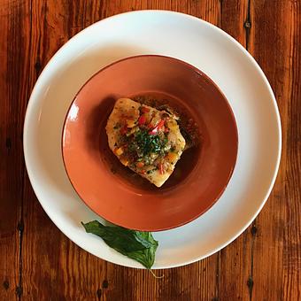 Product: Guazzetti: House-Cured Atlantic Cod—Red peppers, tomato, garlic, chili peppers ~ touch of red wine vinegar - Spiga Ristorante in Needham Heights, MA Italian Restaurants