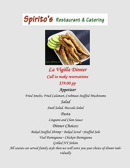 Product - Spirito's Restaurant in Federal Hill - Cranston, RI Italian Restaurants