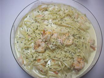 Product: shrimp scampi pasta - Spoon in Miami, FL African Restaurants