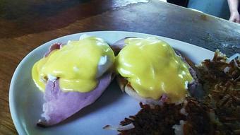 Product: Eggs Benedict - Stockers On the Park in Thompson, OH American Restaurants