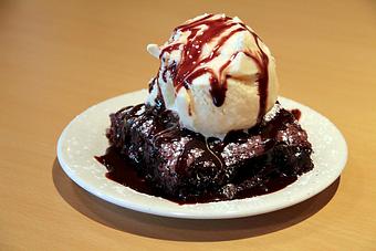 Product: Brownie with Vanilla Ice Cream - Stockyard Bar-B-Q in Houston - Houston, TX Barbecue Restaurants