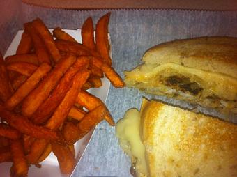 Product: Grouper Reuben with Sweet Potato Fries - Sunset Grille in Pensacola, FL Seafood Restaurants