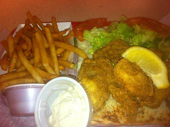 Product: Oyster Po-Boy - Sunset Grille in Pensacola, FL Seafood Restaurants