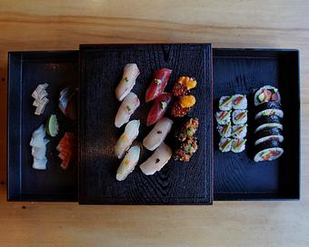 Product: a great sharing option, this set is akin to a tableside omakase experience featuring a more varied and luxurious selection than any other set for a total of 12 pieces nigiri, 12 pieces sashimi, and 2 maki rolls - Sushi San - Reservations in River North - Chicago, IL Japanese Restaurants