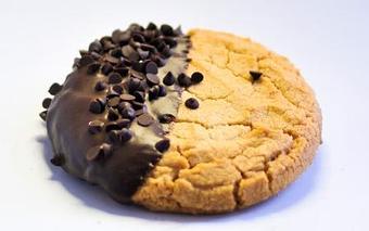 Product: Peanut Butter cookie dipped in chocolate - Swiss Haus Bakery in Rittenhouse square - Philadelphia, PA Bakeries