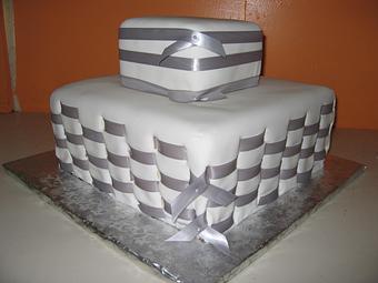 Product: Fondant and Ribbon cake - Swiss Haus Bakery in Rittenhouse square - Philadelphia, PA Bakeries