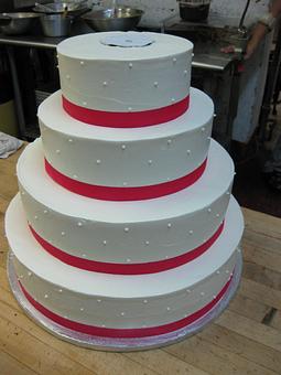 Product: Pink wedding cake - Swiss Haus Bakery in Rittenhouse square - Philadelphia, PA Bakeries