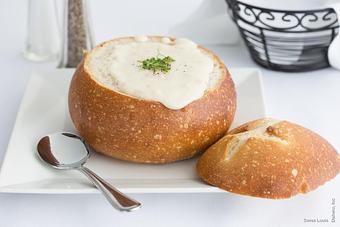 Product: Served in freshly baked Sourdough Bread Bowl. - Swiss Louis in San Francisco, CA Restaurants/Food & Dining
