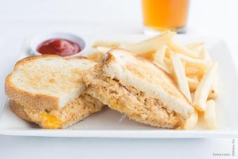 Product: With mozzarella and cheddar cheese on sliced sourdough bread served with french fries. - Swiss Louis in San Francisco, CA Restaurants/Food & Dining