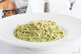 Product: Basil, pine nuts, olive oil, garlic sauce & parmesan cheese. - Swiss Louis in San Francisco, CA Restaurants/Food & Dining