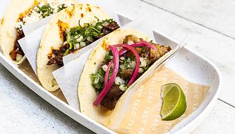 Product: pork shoulder, pickled red onion, cilantro - Tallboy Taco in River North - Chicago, IL Mexican Restaurants