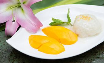 Product: Mango Sticky rice - Thai House Express On Castro in San Francisco, CA Thai Restaurants