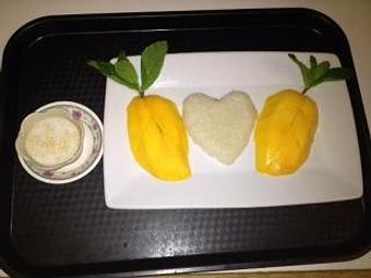 Product: Mango Sticky Rice Dessert - Thai Hut in Sacramento - Sacramento, CA Thai Restaurants