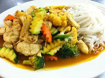 Product: Spicy Stir Fry with Noodles -Jan '13 special - Thai Noodles in Fitchburg, WI Thai Restaurants