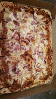 Product: Ham, Pineapple, Bacon and Cheese - The 78 Pub @ This Guy's Pizza in Johnston, RI Pizza Restaurant
