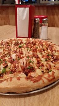 Product: Grilled Chicken, Ham, Pineapple, Cheese, Teriyaki and Fresh Scallions - The 78 Pub @ This Guy's Pizza in Johnston, RI Pizza Restaurant