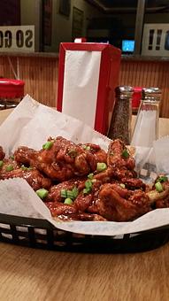 Product: Teriyaki Wings with fresh scallions - The 78 Pub @ This Guy's Pizza in Johnston, RI Pizza Restaurant