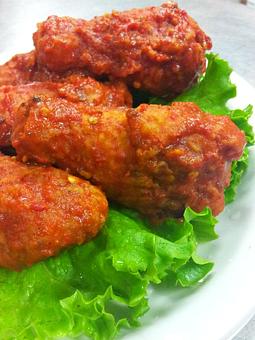 Product: Breaded to order, you can get these wings plain or shaken with a variety of sauces from our own Honey BBQ to our own home-made Death Sauce. - The BBQ Shack in Paola, KS Barbecue Restaurants