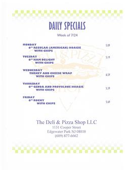 Product - The Deli & Pizza Shop in Beverly, NJ Pizza Restaurant