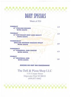 Product - The Deli & Pizza Shop in Beverly, NJ Pizza Restaurant