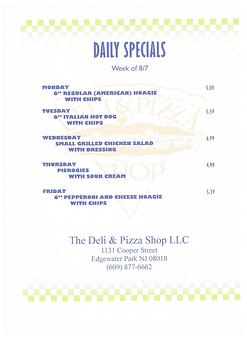 Product - The Deli & Pizza Shop in Beverly, NJ Pizza Restaurant