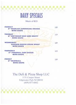 Product - The Deli & Pizza Shop in Beverly, NJ Pizza Restaurant