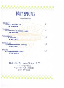 Product - The Deli & Pizza Shop in Beverly, NJ Pizza Restaurant