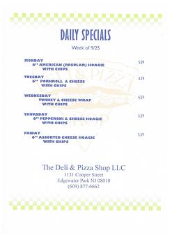 Product - The Deli & Pizza Shop in Beverly, NJ Pizza Restaurant