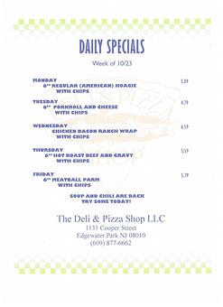 Product - The Deli & Pizza Shop in Beverly, NJ Pizza Restaurant