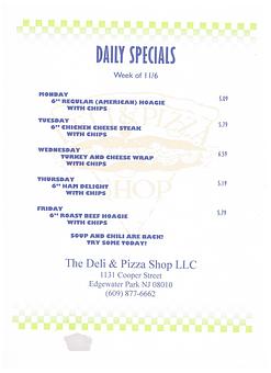 Product - The Deli & Pizza Shop in Beverly, NJ Pizza Restaurant