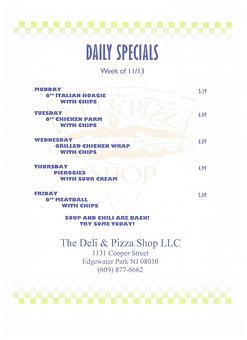 Product - The Deli & Pizza Shop in Beverly, NJ Pizza Restaurant