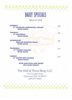 Product - The Deli & Pizza Shop in Beverly, NJ Pizza Restaurant