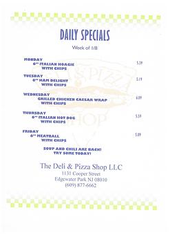 Product - The Deli & Pizza Shop in Beverly, NJ Pizza Restaurant