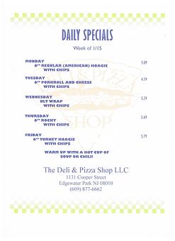 Product - The Deli & Pizza Shop in Beverly, NJ Pizza Restaurant