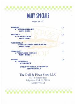 Product - The Deli & Pizza Shop in Beverly, NJ Pizza Restaurant