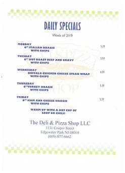 Product - The Deli & Pizza Shop in Beverly, NJ Pizza Restaurant