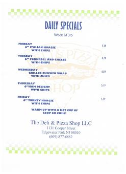 Product - The Deli & Pizza Shop in Beverly, NJ Pizza Restaurant