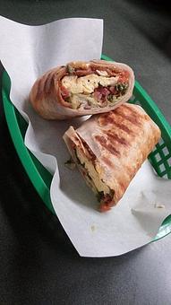 Product: Veggie Burrito with bacon - The Elephant Shack in Woodland, CA American Restaurants