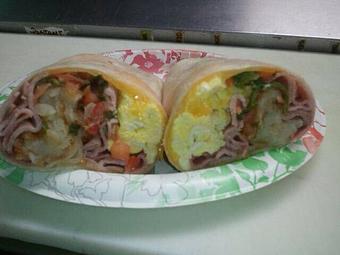 Product: Grilled Ham Burrito - The Elephant Shack in Woodland, CA American Restaurants