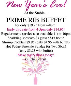 Product - The Main Street Stable & Tavern in Blissfield, MI Banquet Halls