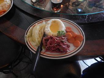 Product: Tender, hand pulled corned beef and all the trimmings - The Monarch Public House in Highway 35: The Great River Road - Fountain City, WI American Restaurants