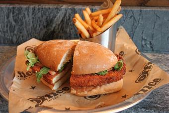 Product: Crispy Chicken Sandwich - The Office Tavern Grill in Morristown on The Green - Morristown, NJ American Restaurants